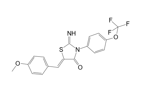 (5Z)-2-azanylidene-5-[(4-methoxyphenyl)methylidene]-3-[4-(trifluoromethyloxy)phenyl]-1,3-thiazolidin-4-one