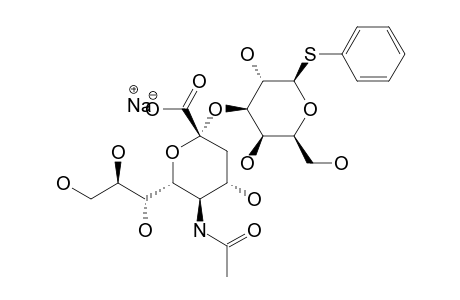 PHENYL-(5-ACETAMIDO-3,5-DIDEOXY-D-GLYCERO-ALPHA-D-GALACTO-2-NONULOPYRANOSYL)-(2->3)-1-THIO-BETA-D-GALACTOPYRANOSIDE
