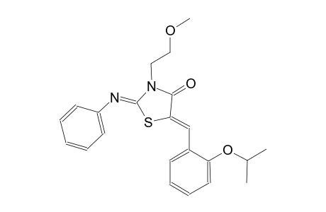 (2Z,5Z)-5-(2-isopropoxybenzylidene)-3-(2-methoxyethyl)-2-(phenylimino)-1,3-thiazolidin-4-one