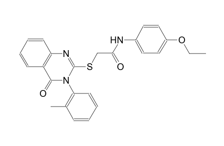 N-(4-ethoxyphenyl)-2-{[3-(2-methylphenyl)-4-oxo-3,4-dihydro-2-quinazolinyl]sulfanyl}acetamide