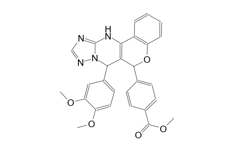 methyl 4-[7-(3,4-dimethoxyphenyl)-7,12-dihydro-6H-chromeno[4,3-d][1,2,4]triazolo[1,5-a]pyrimidin-6-yl]benzoate