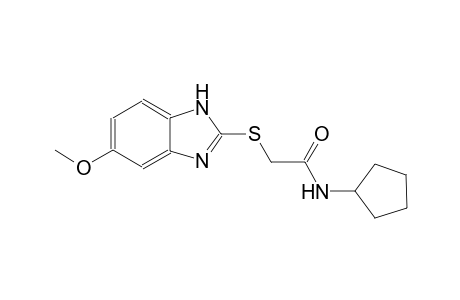 N-cyclopentyl-2-[(5-methoxy-1H-benzimidazol-2-yl)sulfanyl]acetamide