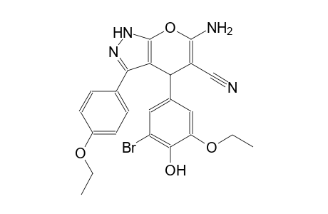 6-amino-4-(3-bromo-5-ethoxy-4-hydroxyphenyl)-3-(4-ethoxyphenyl)-1,4-dihydropyrano[2,3-c]pyrazole-5-carbonitrile