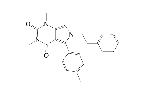 1,3-dimethyl-5-(4-methylphenyl)-6-(2-phenylethyl)-1H-pyrrolo[3,4-d]pyrimidine-2,4(3H,6H)-dione