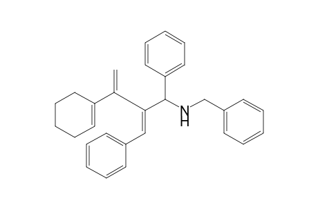 (+-)-Benzyl(2(E)-benzylidene-3-cyclohex-1-enyl-1-phenylbut-3-enyl)amine