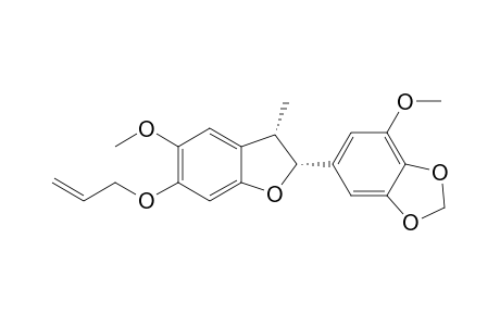 1,3-Benzodioxole, 6-[2,3-dihydro-5-methoxy-3-methyl-6-(2-propenyloxy)-2-benzofuranyl]-4-methoxy-, (2R-cis)-