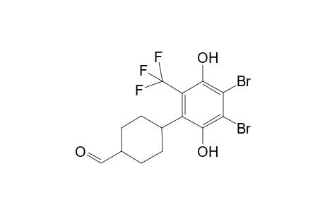 2,3-Dibromo-5-[4(a)-formylcyclohex-(e)-yl]-6-(trifluoromethyl)-1,4-dihydroxybenzene
