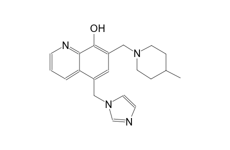 8-quinolinol, 5-(1H-imidazol-1-ylmethyl)-7-[(4-methyl-1-piperidinyl)methyl]-