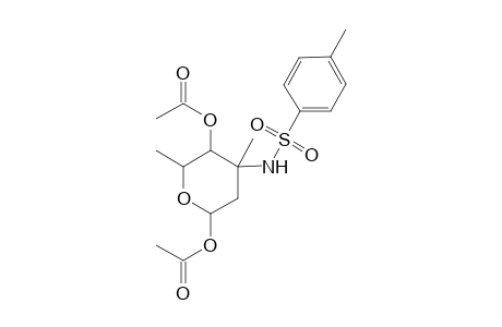 .beta.-DL-lyxo-Hexopyranose, 2,3,6-trideoxy-3-C-methyl-3-[[(4-methylphenyl)sulfonyl]amino]-, 1,4-diacetate