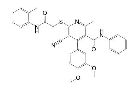 3-pyridinecarboxamide, 5-cyano-4-(3,4-dimethoxyphenyl)-2-methyl-6-[[2-[(2-methylphenyl)amino]-2-oxoethyl]thio]-N-phenyl-
