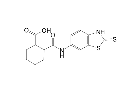2-([(2-Thioxo-2,3-dihydro-1,3-benzothiazol-6-yl)amino]carbonyl)cyclohexanecarboxylic acid