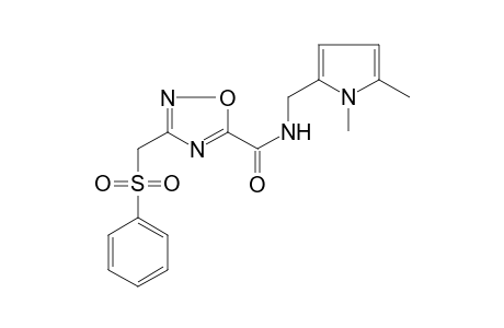 1,2,4-Oxadiazole-5-carboxamide, N-[(1,5-dimethyl-1H-pyrrol-2-yl)methyl]-3-[(phenylsulfonyl)methyl]-