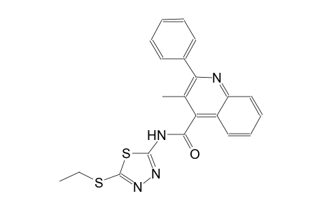 N-[5-(ethylsulfanyl)-1,3,4-thiadiazol-2-yl]-3-methyl-2-phenyl-4-quinolinecarboxamide