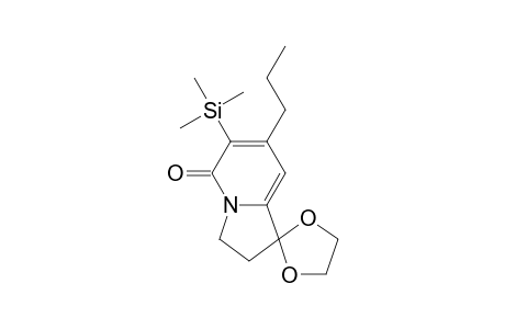 2',3'-Dihydro-5'-oxo-7'-propyl-6'-(trimethylsilyl)spiro[1,3-dioxolane-2,1'(5'H)-indolizine]