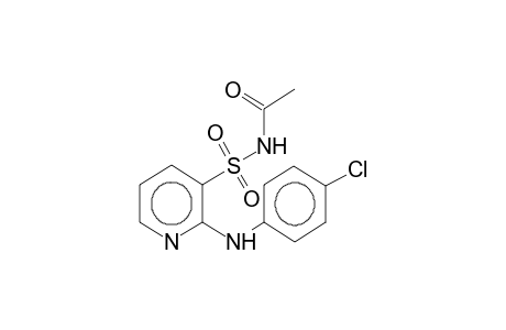 N-acetyl-2-(4-chloroanilino)pyridine-3-sulfonamide