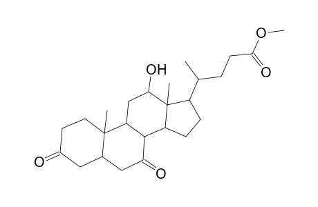 5.alpha.-Cholan-24-oic acid, 12.alpha.-hydroxy-3,7-dioxo-, methyl ester