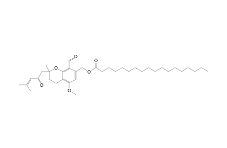 HERICENONE-G;8-FORMYL-5-METHOXY-2-METHYL-2-(4'-METHYL-2'-OXO-3-PENTENYL)-7-CHROMANYLMETHYL-STEARATE
