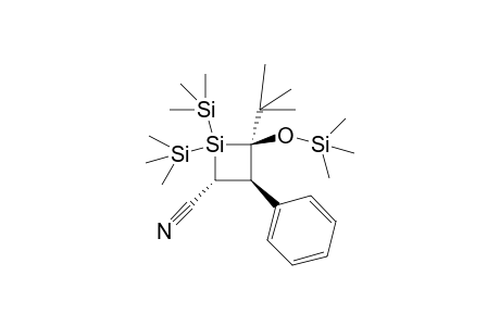 4-Tert-butyl-3-phenyl-1,1-bis(trimethylsilyl)-4-(trimethylsilyloxy)siletane-2-carbonitrile