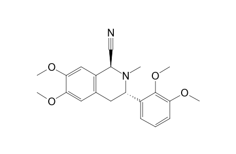 trans-1-Cyano-3-(2,3-dimethoxyphenyl)-6,7-dimethoxy-2-methyl-1,2,3,4-tetrahydroisoquinoline