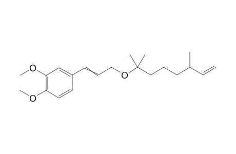 4-(3-((2,6-dimethyloct-7-en-2-yl)oxy)prop-1-en-1-yl)-1,2-dimethoxybenzene