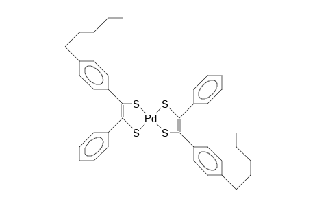 Bis(4-pentyl-phenyl)-diphenyl-tetrathio-palladium complex