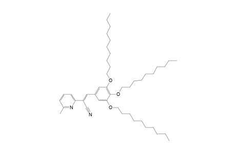 (Z)-2-(6-methyl-2-pyridinyl)-3-(3,4,5-tris-decoxyphenyl)-2-propenenitrile