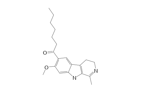 10-HEPTANOYL-11-METHOXY-3-METHYL-5,6-DIHYDRO-BETA-CARBOLINE