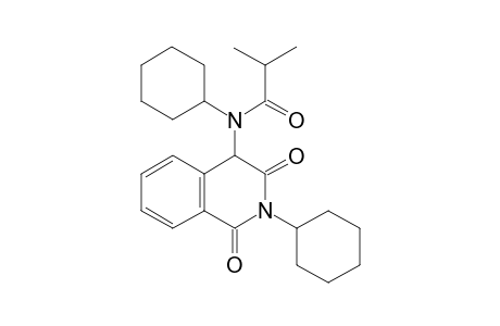 N-Cyclohexyl-N-(2-cyclohexyl-1,3-dioxo-1,2,3,4-tetrahydroisoquinolin-4-yl)isobutyramide