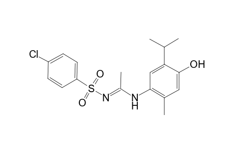 N'-(4-chlorophenyl)sulfonyl-N-(2-methyl-4-oxidanyl-5-propan-2-yl-phenyl)ethanimidamide
