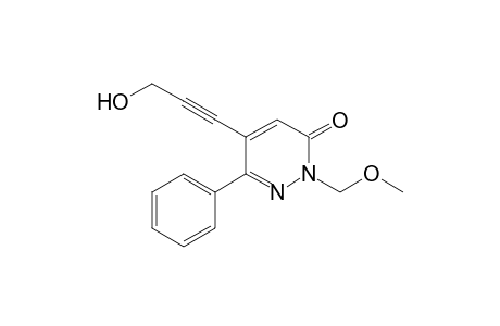 5-(3-Hydroxyprop-1-ynyl)-2-methoxymethyl-6-phenyl-3-pyridazinone