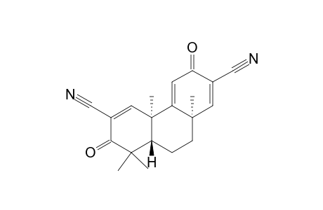 (+)-(4bR,8aS,10aR)-4b,8,8,10a-Tetramethyl-3,7-dioxo-3,4b,7,8,8a,9,10,10a-octahydrophenanthrene-2,6-dicarbonitrile