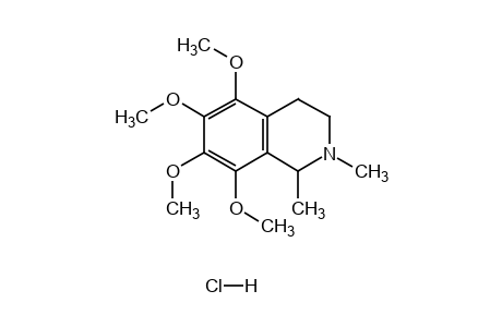 1,2-dimethyl-1,2,3,4-tetrahydro-5,6,7,8-tetramethoxyisoquinoline, hydrochloride