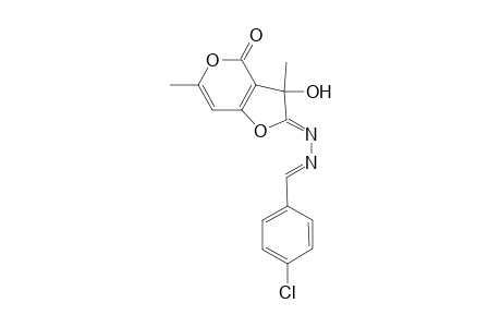 (2Z)-2-[(2E)-(4-Chlorobenzylidene)hydrazinylidene]-2,3-dihydro-3-hydroxy-3,6-dimethyl-4H-furo[3,2-c]pyran-4-one
