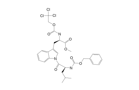 N-(IN)-L-BENZOXYCARBONYL-LEUCYL-N-(ALPHA)-2,2,2-TRICHLOROETHOXYCARBONYL-D-TRYPTOPHAN-METHYLESTER