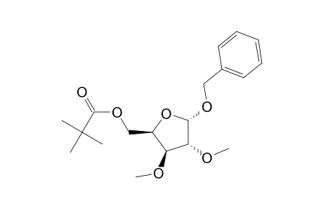 Benzyl 2,3-di-O-Methyl-5-O-pivaloyl-,alpha.-D-xylofuranoside