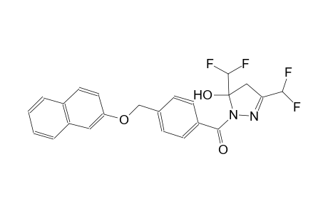 3,5-bis(difluoromethyl)-1-{4-[(2-naphthyloxy)methyl]benzoyl}-4,5-dihydro-1H-pyrazol-5-ol
