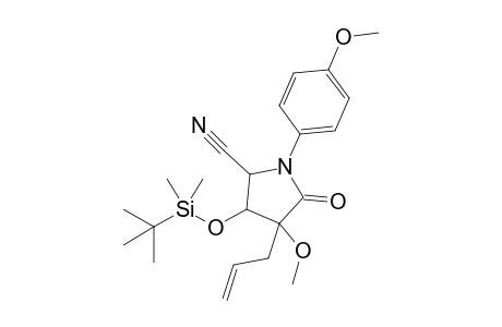 5-Cyano-3-allyl-3-methoxy-4-tert-butyldimethylsiloxy-N-(p-methoxyphenyl)pyrrolidin-2-one