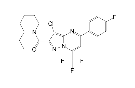 3-chloro-2-[(2-ethyl-1-piperidinyl)carbonyl]-5-(4-fluorophenyl)-7-(trifluoromethyl)pyrazolo[1,5-a]pyrimidine