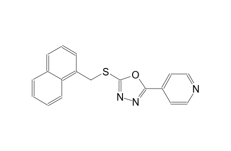 4-{5-[(1-naphthylmethyl)sulfanyl]-1,3,4-oxadiazol-2-yl}pyridine