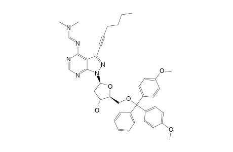 1-[2-DEOXY-5-O-(4,4'-DIMETHOXYTRIPHENYLMETHYL)-BETA-D-ERYTHRO-PENTOFURANOSYL]-4-[[(DIMETHYLAMINO)-METHYLIDENE]-AMINO]-3-(HEX-1-YNYL)-1H-PYRAZOLO-