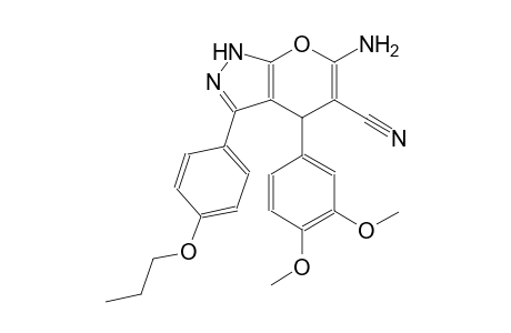 6-amino-4-(3,4-dimethoxyphenyl)-3-(4-propoxyphenyl)-1,4-dihydropyrano[2,3-c]pyrazole-5-carbonitrile