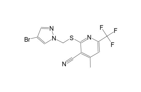 2-{[(4-bromo-1H-pyrazol-1-yl)methyl]sulfanyl}-4-methyl-6-(trifluoromethyl)nicotinonitrile