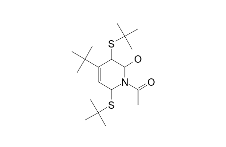 1-ACETYL-4-TERT.-BUTYL-3,6-DI-TERT.-BUTYL-THIO-2-HYDROXY-1,2,3,6-TETRAHYDRO-PYRIDINE;(ROTAMER-#1)