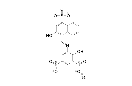 1-Naphthalenesulfonic acid, 3-hydroxy-4-[(2-hydroxy-3,5-dinitrophenyl)azo]-, monosodium salt