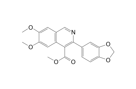 4-Isoquinolinecarboxylic acid, 3-(1,3-benzodioxol-5-yl)-6,7-dimethoxy-, methyl ester