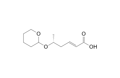 (E,5R)-5-(2-oxanyloxy)-2-hexenoic acid