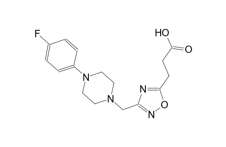 1,2,4-oxadiazole-5-propanoic acid, 3-[[4-(4-fluorophenyl)-1-piperazinyl]methyl]-