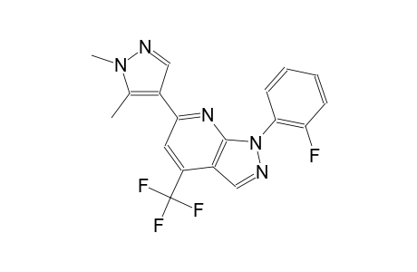1H-pyrazolo[3,4-b]pyridine, 6-(1,5-dimethyl-1H-pyrazol-4-yl)-1-(2-fluorophenyl)-4-(trifluoromethyl)-