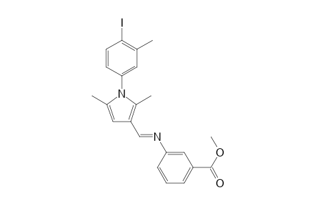 Benzoic acid,3-[1-(4-iodo-3-methylphenyl)-2,5-dimethyl-3-pyrrolyl)methylenimino],methyl ester-
