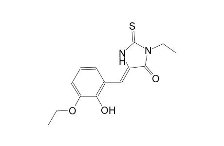(5Z)-5-(3-ethoxy-2-hydroxybenzylidene)-3-ethyl-2-thioxo-4-imidazolidinone
